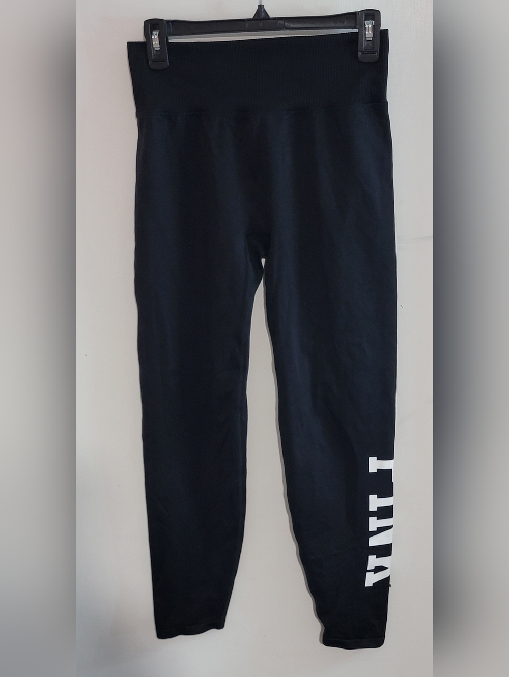 PINK ACTIVE Black Sports Leggings with White Logo